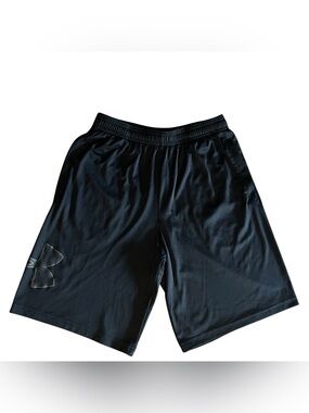 Under Armour Men's Black HeatGear Shorts Medium Loose Fit Athletic